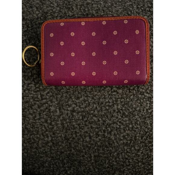 Womens Fossil Purple Leather Wallet - Picture 2 of 5
